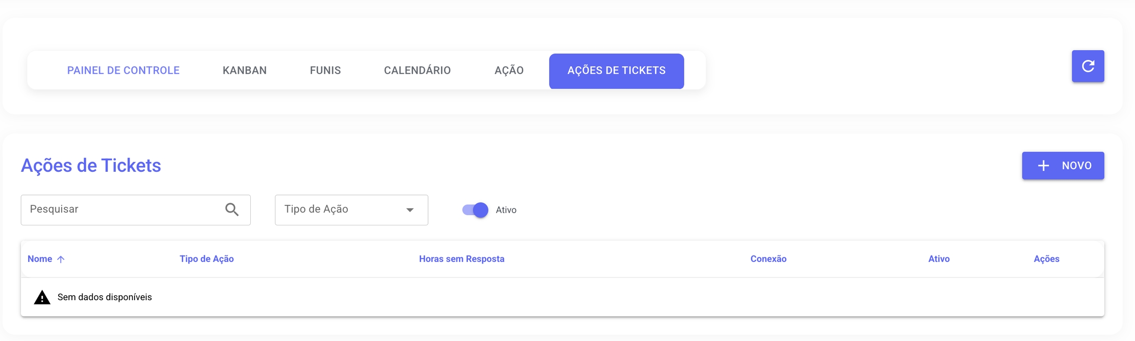 5. Ações em tickets (Follow-up Automático) — Funil de oportunidades