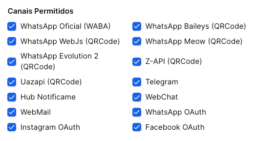 WhatsApp Oficial OAuth (login) — Canais de comunicação