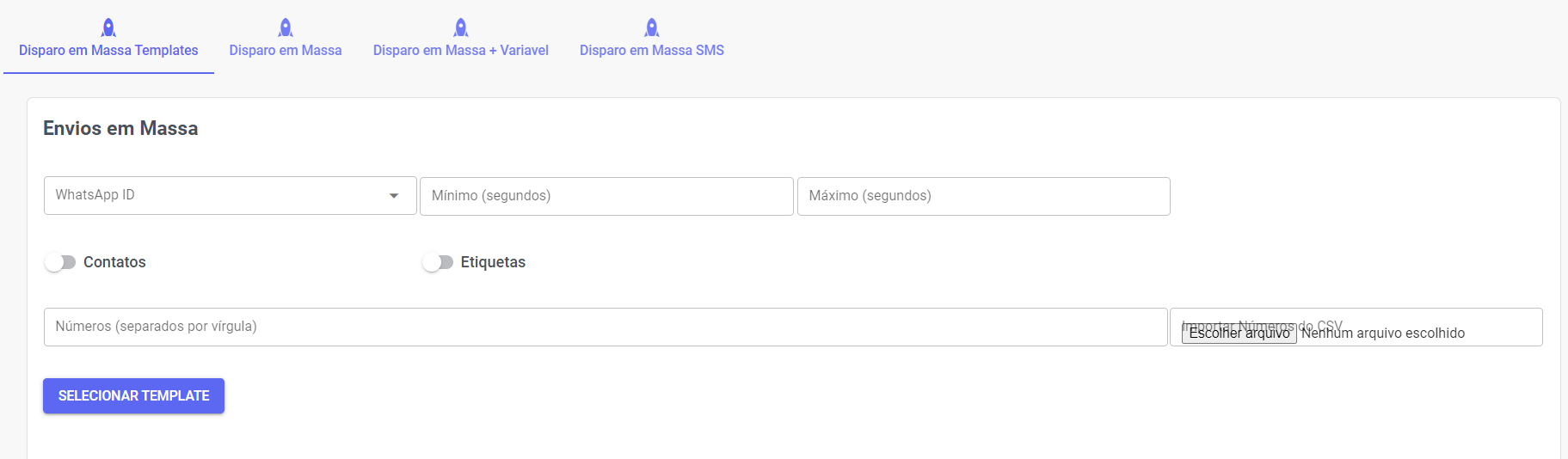 WhatsApp - Templates — Envio em Massa