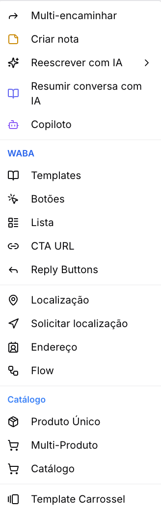 Barra de Mensagem — Tela de Atendimento
